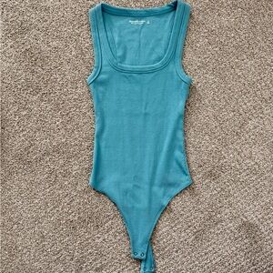 Abercrombie softAF Square Neck Ribbed Tank Bodysuit